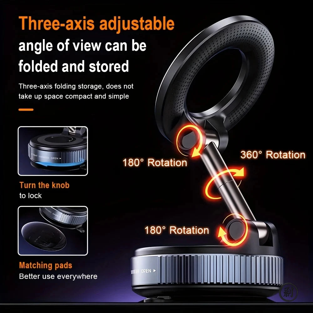 Suport Telefon Auto Magnetic Premium cu Ventuza si Rotatie 360°