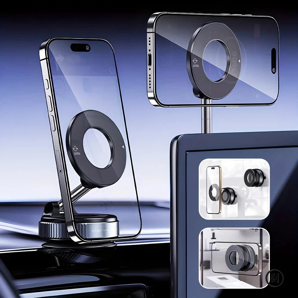 Suport Telefon Auto Magnetic Premium cu Ventuza si Rotatie 360°