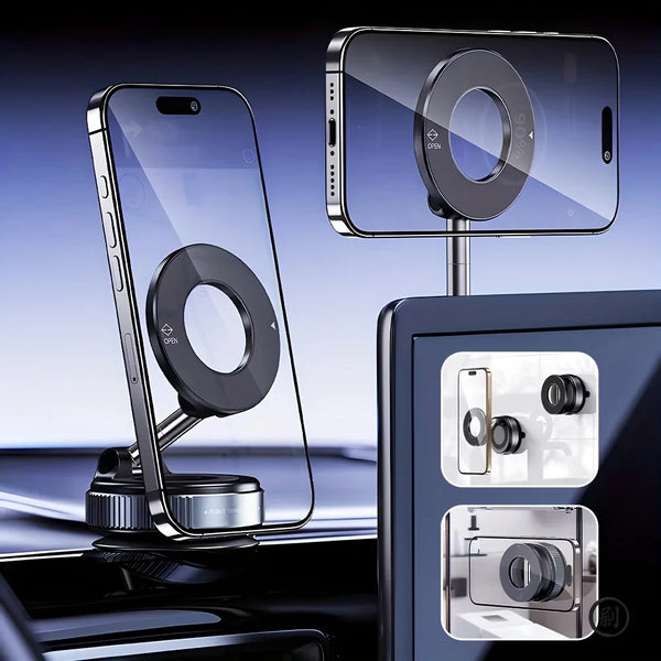 Suport Telefon Auto Magnetic Premium cu Ventuza si Rotatie 360°
